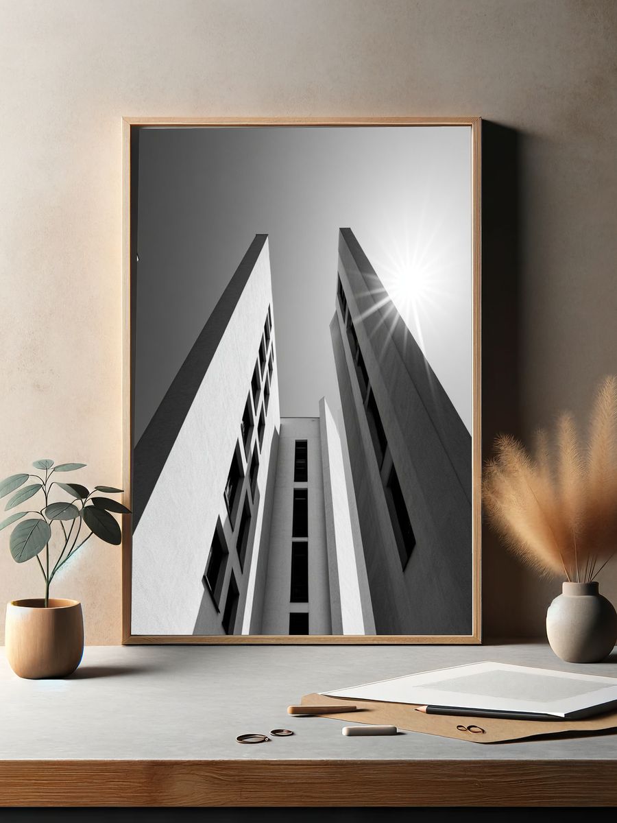 Modern Building Facade Photography Poster. — room view 2