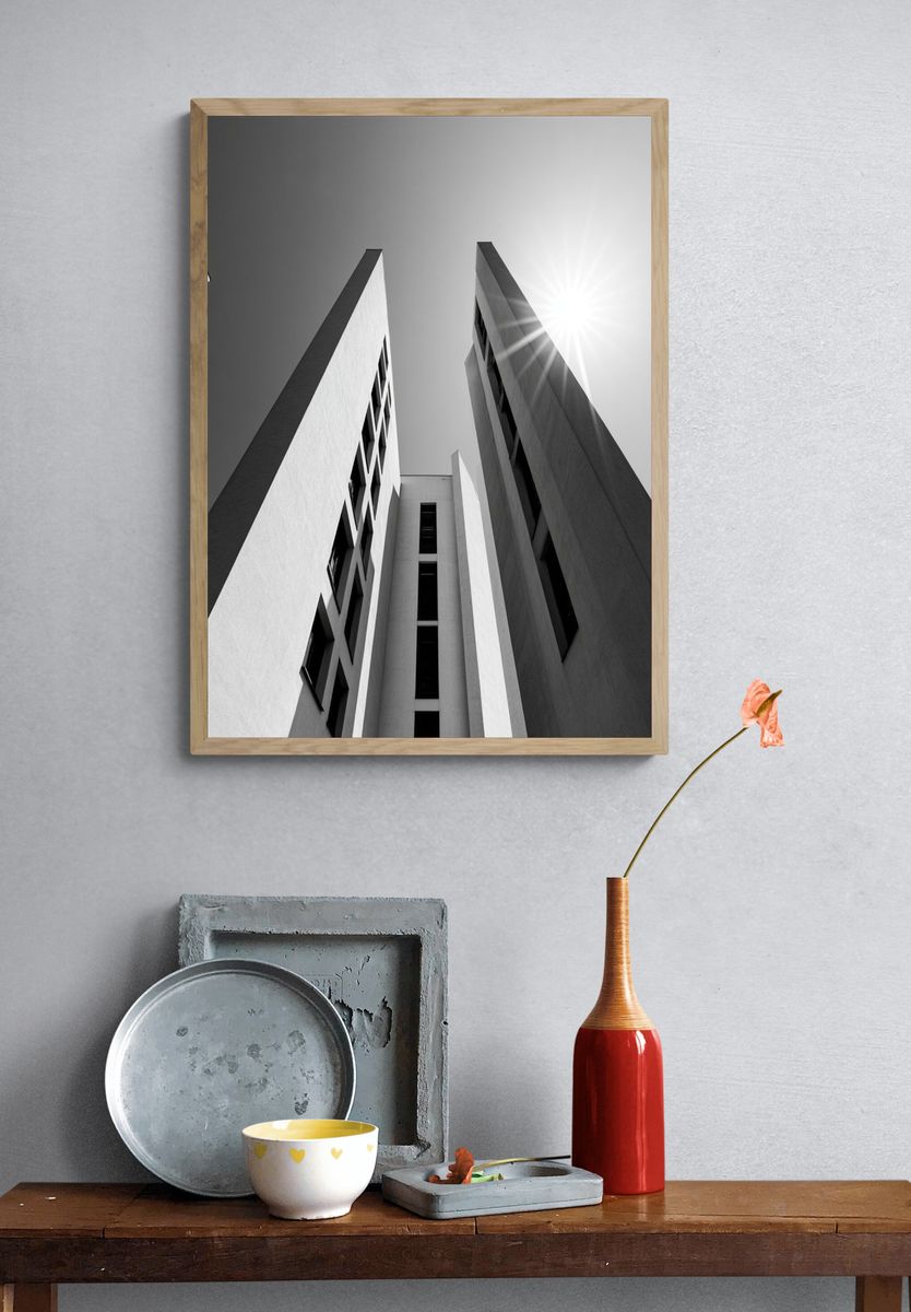 Modern Building Facade Photography Poster. — room view 3