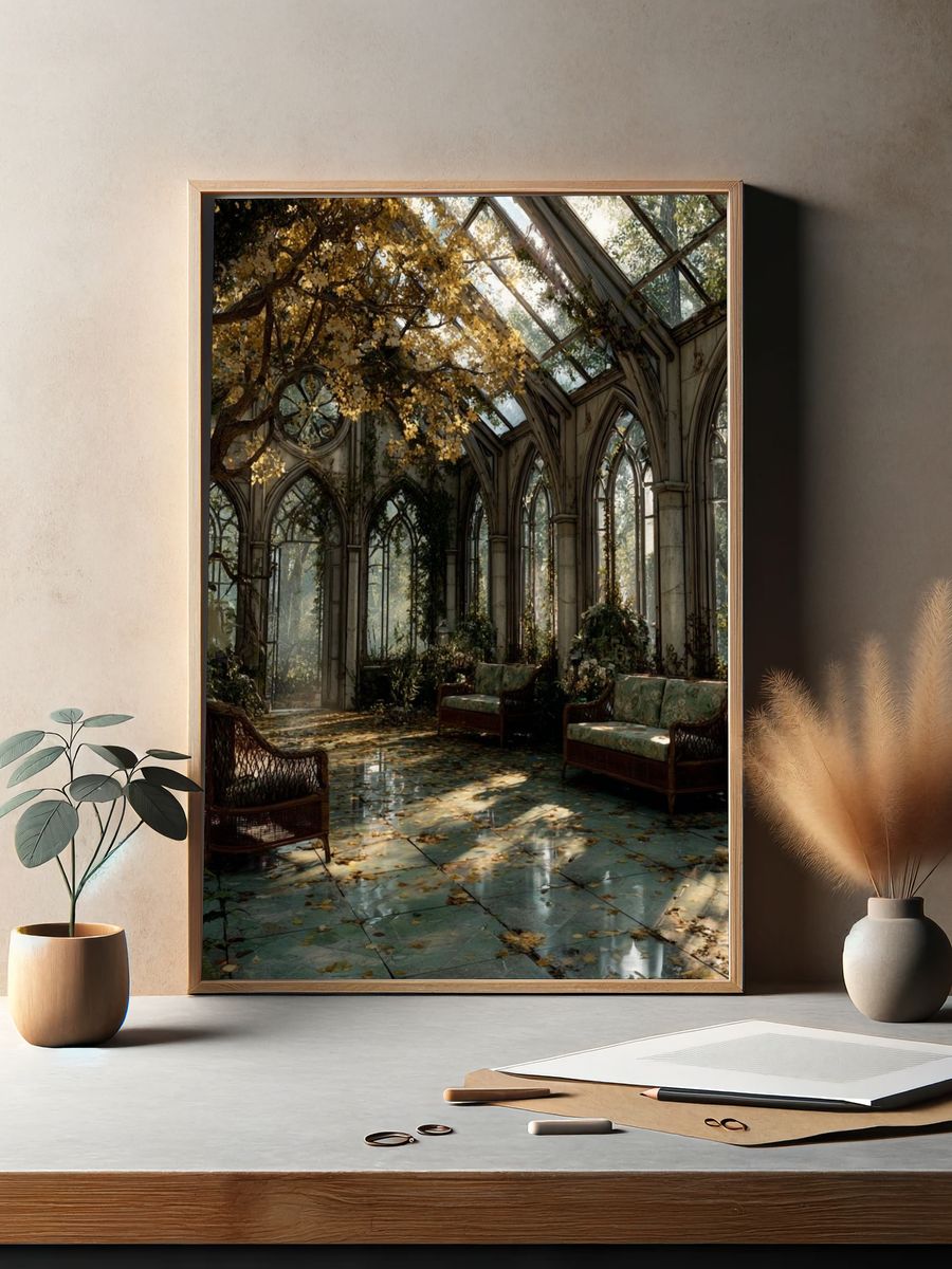 Enchanted Conservatory Interior Print. — room view 2