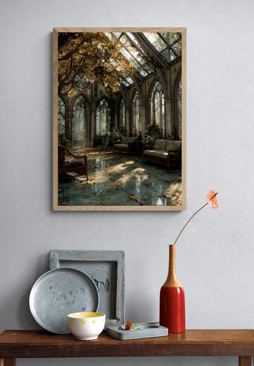 Enchanted Conservatory Interior Print. — room view 3