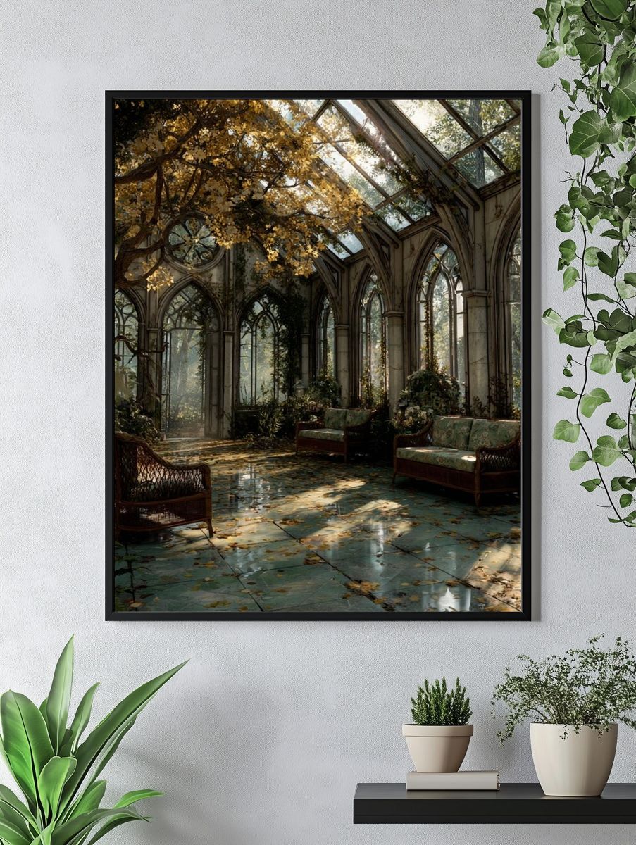 Enchanted Conservatory Interior Print. — room view 4