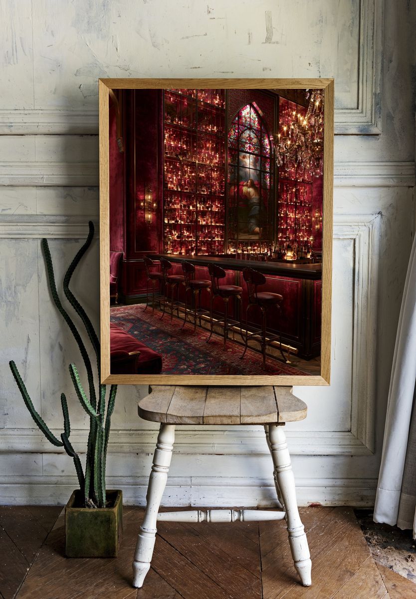 Velvet Baroque Lounge Poster. — room view 1