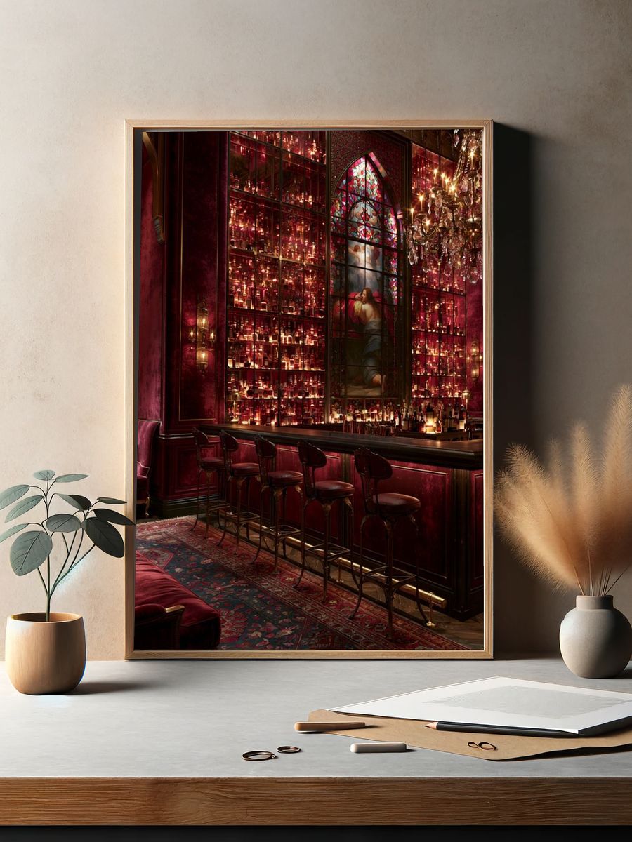 Velvet Baroque Lounge Poster. — room view 2