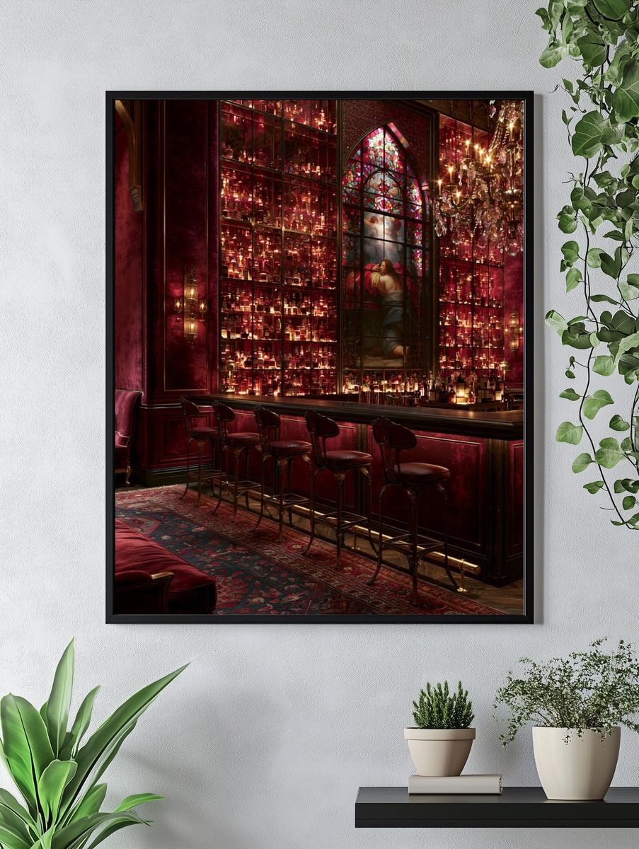 Velvet Baroque Lounge Poster. — room view 4