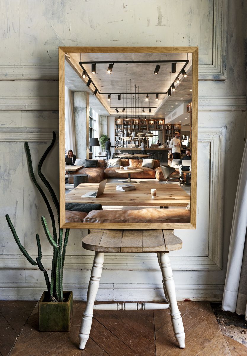 Modern Loft Library Interior Print. room preview