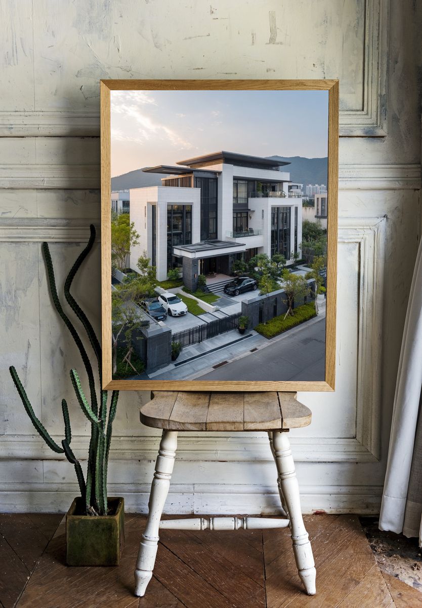 Modern Architecture — Luxury Home Print. room preview