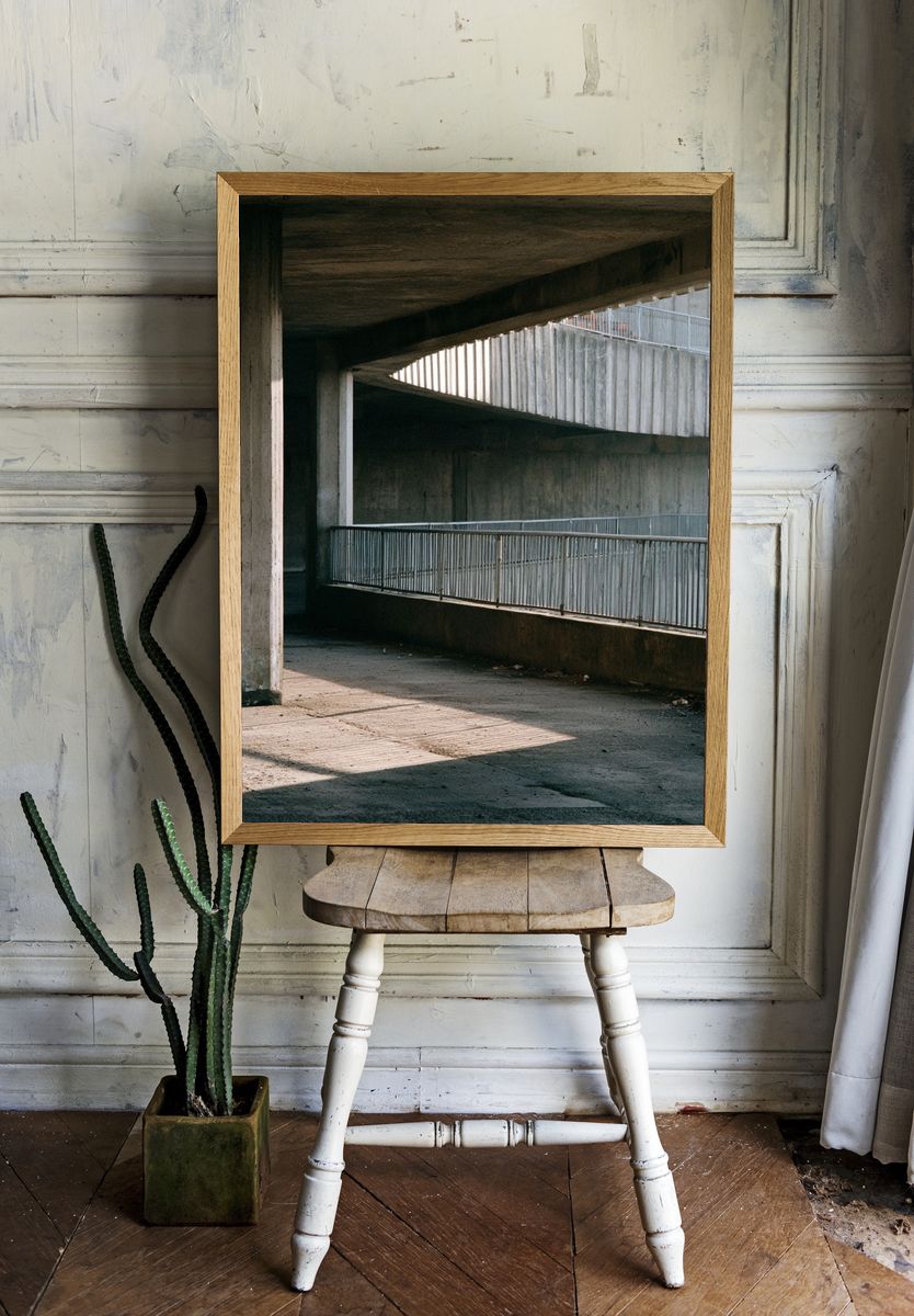 Concrete Underpass Architecture Poster. room preview