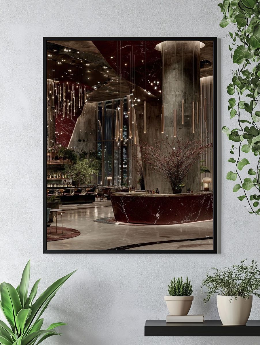Luxury Hotel Lobby Photography Poster. — room view 4