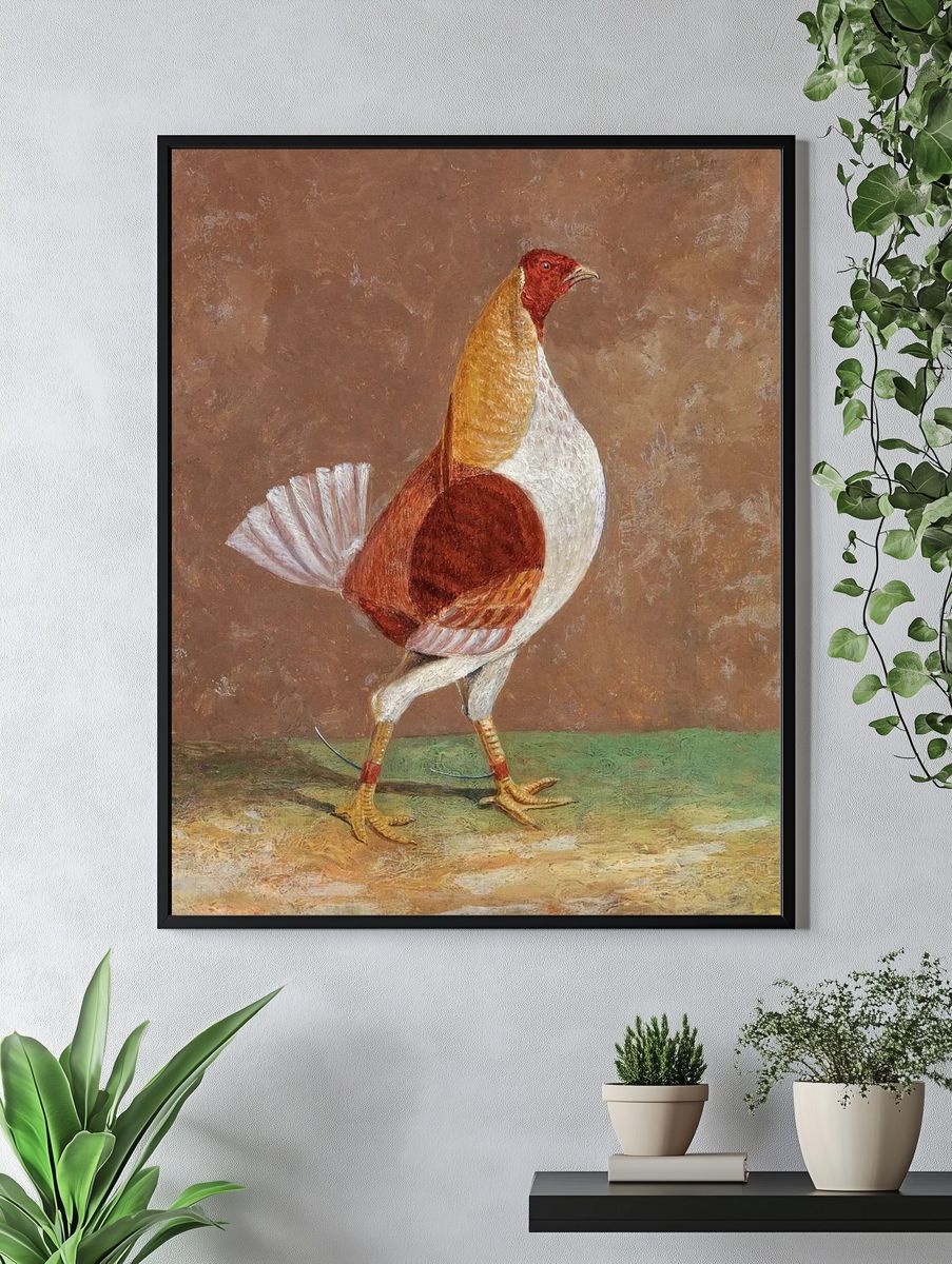 Elegant Rooster — Fine Art Print. — room view 4