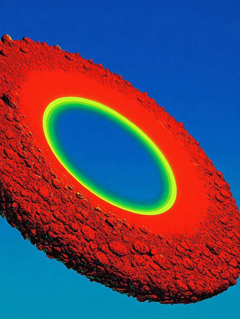 Abstract Red and Green Ring Poster. poster detail