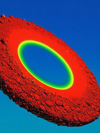 Abstract Red and Green Ring Poster. poster