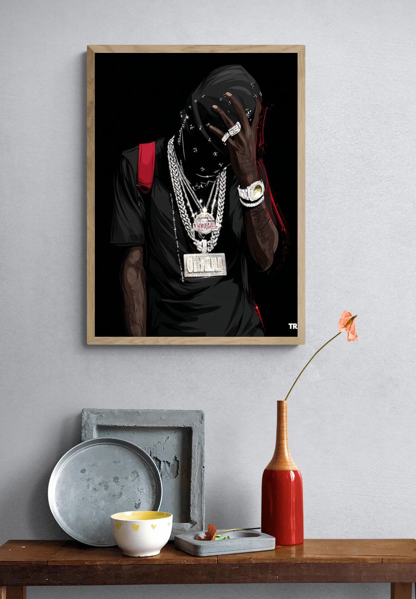 Stylish Rapper — Illustration Print. — room view 3