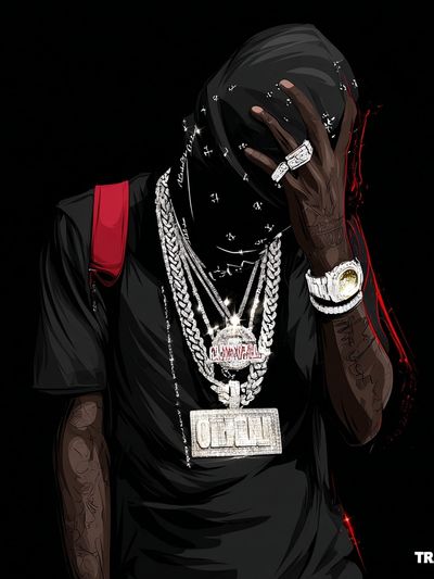 Stylish Rapper — Illustration Print. poster