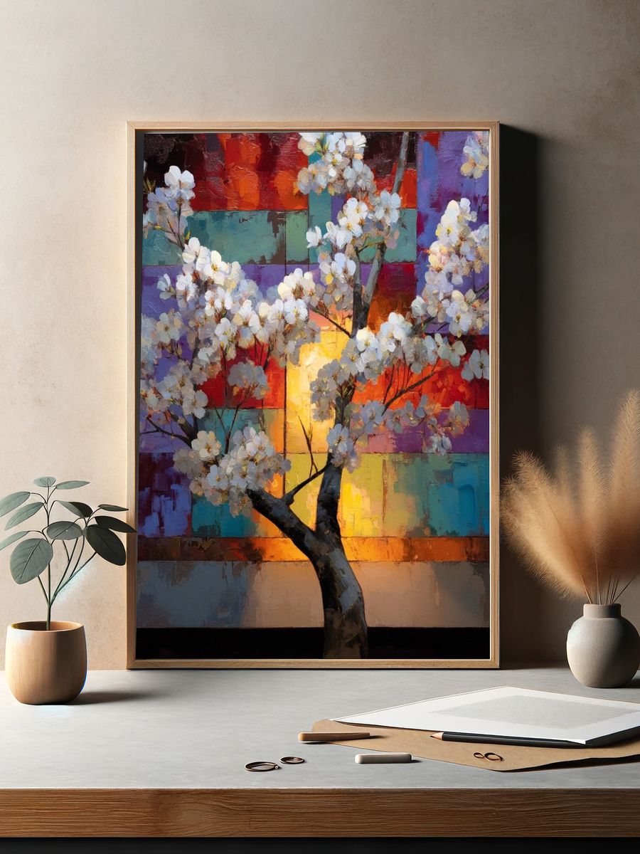 Blossoming Tree — Fine Art Print. — room view 2
