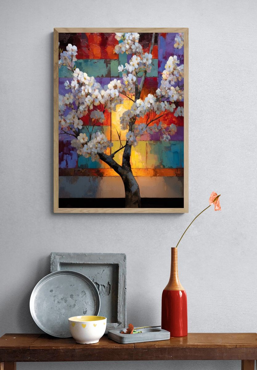 Blossoming Tree — Fine Art Print. — room view 3