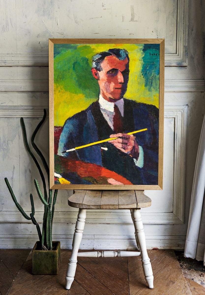 Self-Portrait — Expressionism Print. — room view 1