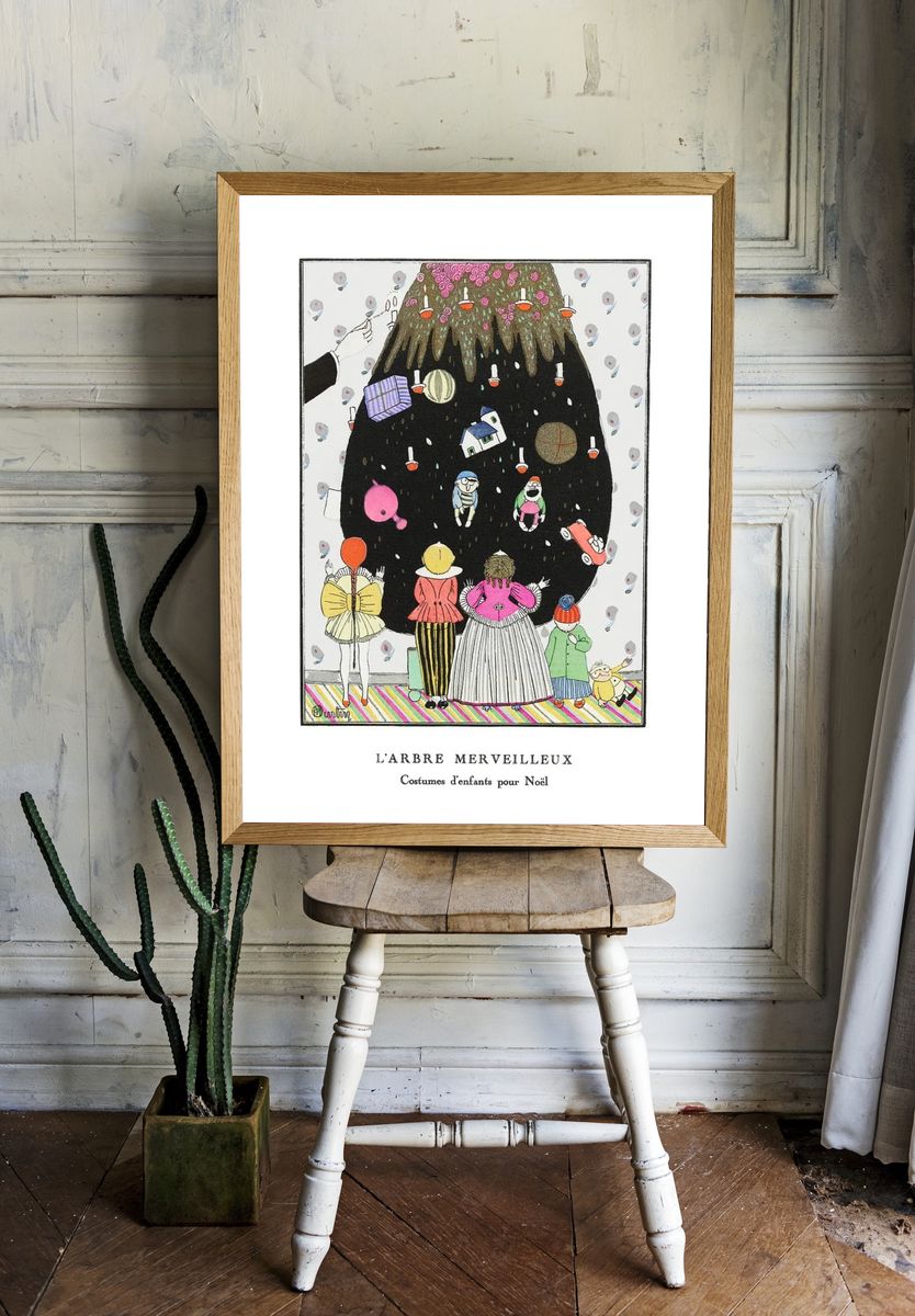 Christmas poster, Art Nouveau remix. — room view 1