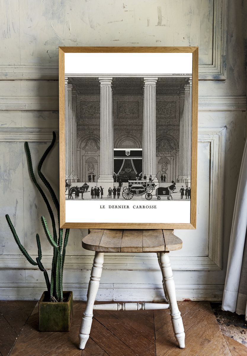 Vintage coach poster, Art Nouveau. — room view 1