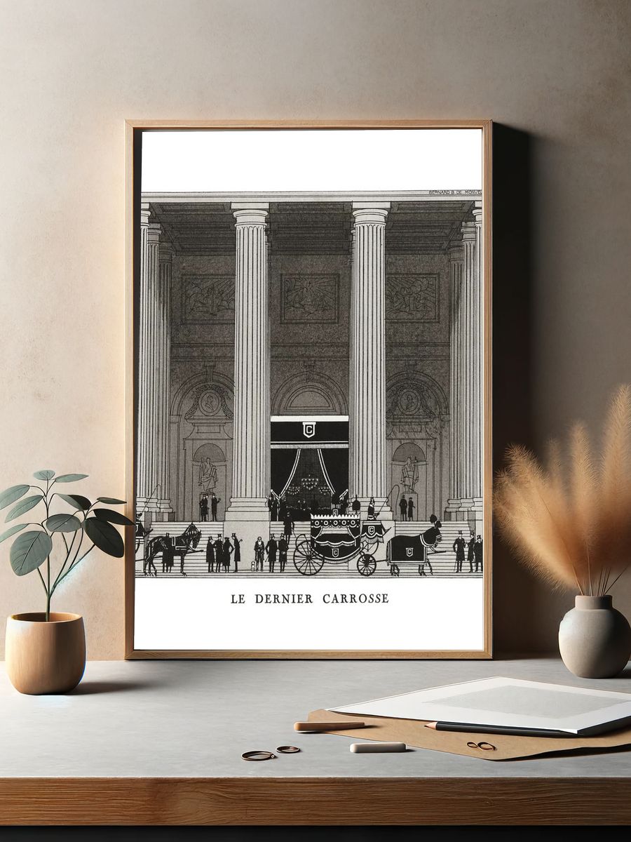 Vintage coach poster, Art Nouveau. — room view 2