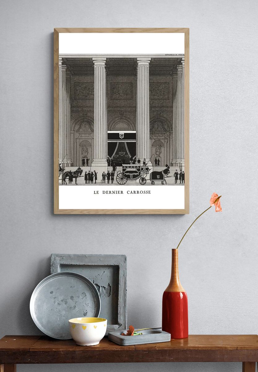 Vintage coach poster, Art Nouveau. — room view 3
