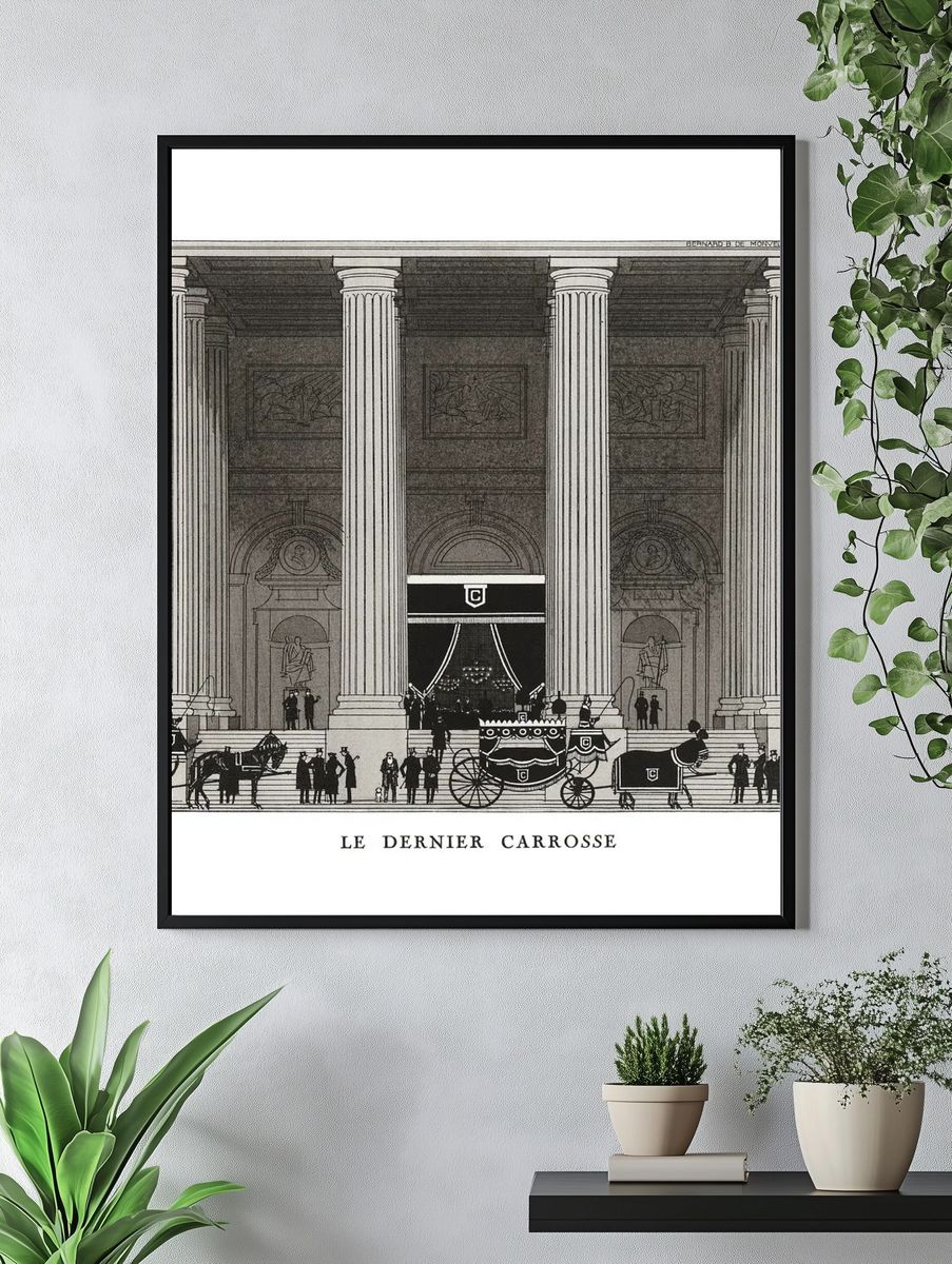 Vintage coach poster, Art Nouveau. — room view 4