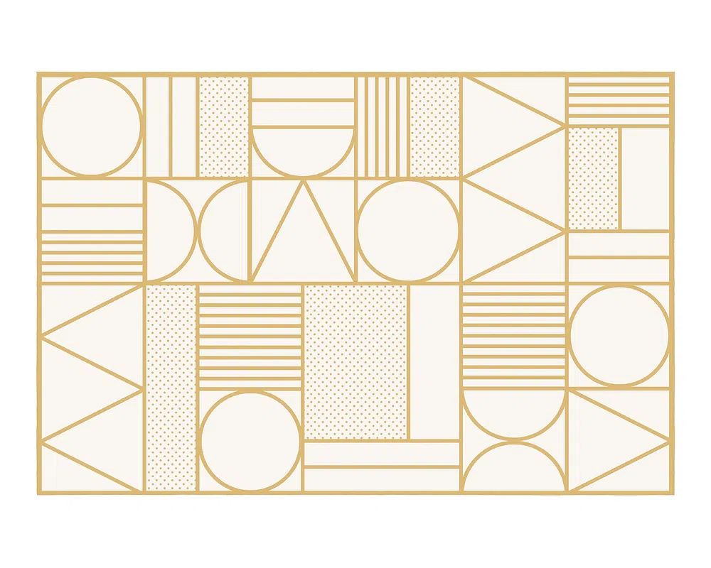 Gold Art Deco Geometric Pattern — Art Print. poster — fine-art art
