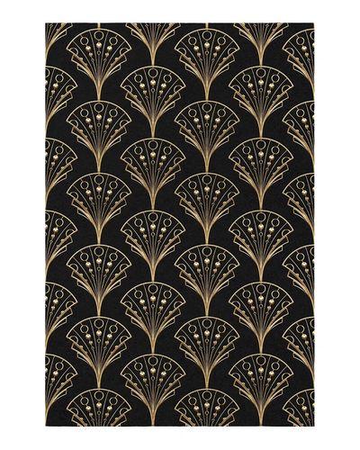 Vintage art deco poster, black and gold geometric pattern design. poster