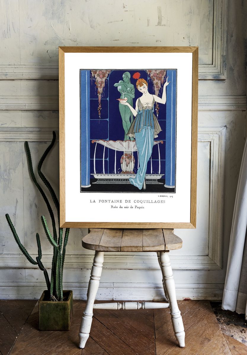 Flapper lady poster, art deco. — room view 1