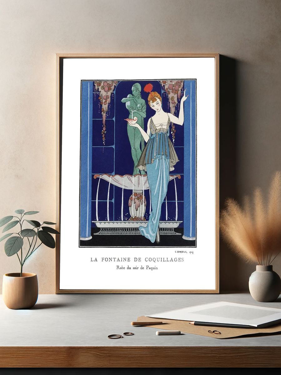 Flapper lady poster, art deco. — room view 2