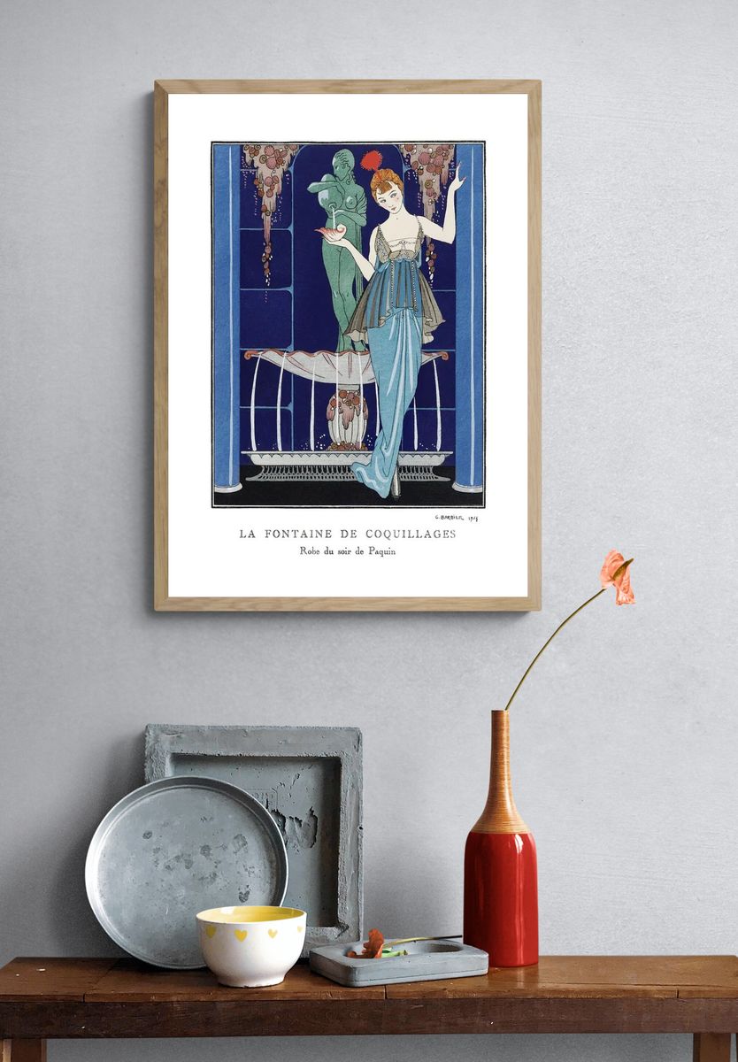 Flapper lady poster, art deco. — room view 3