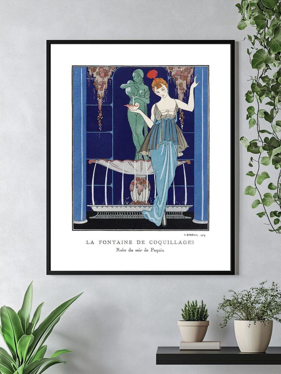 Flapper lady poster, art deco. — room view 4