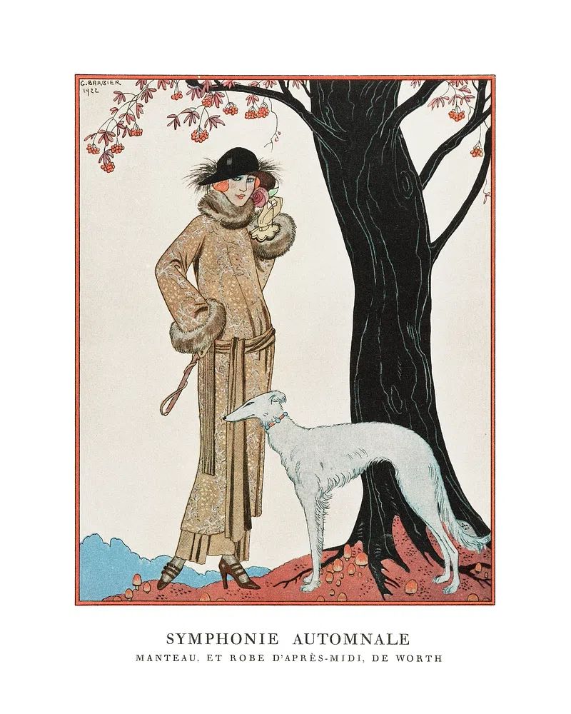 Vintage Fashion by George Barbier — Art Print. poster detail