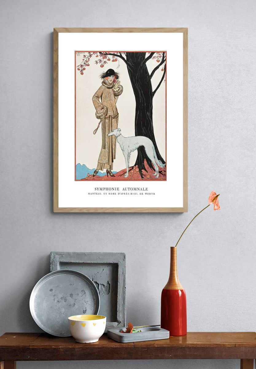Vintage Fashion by George Barbier — Art Print. — room view 3