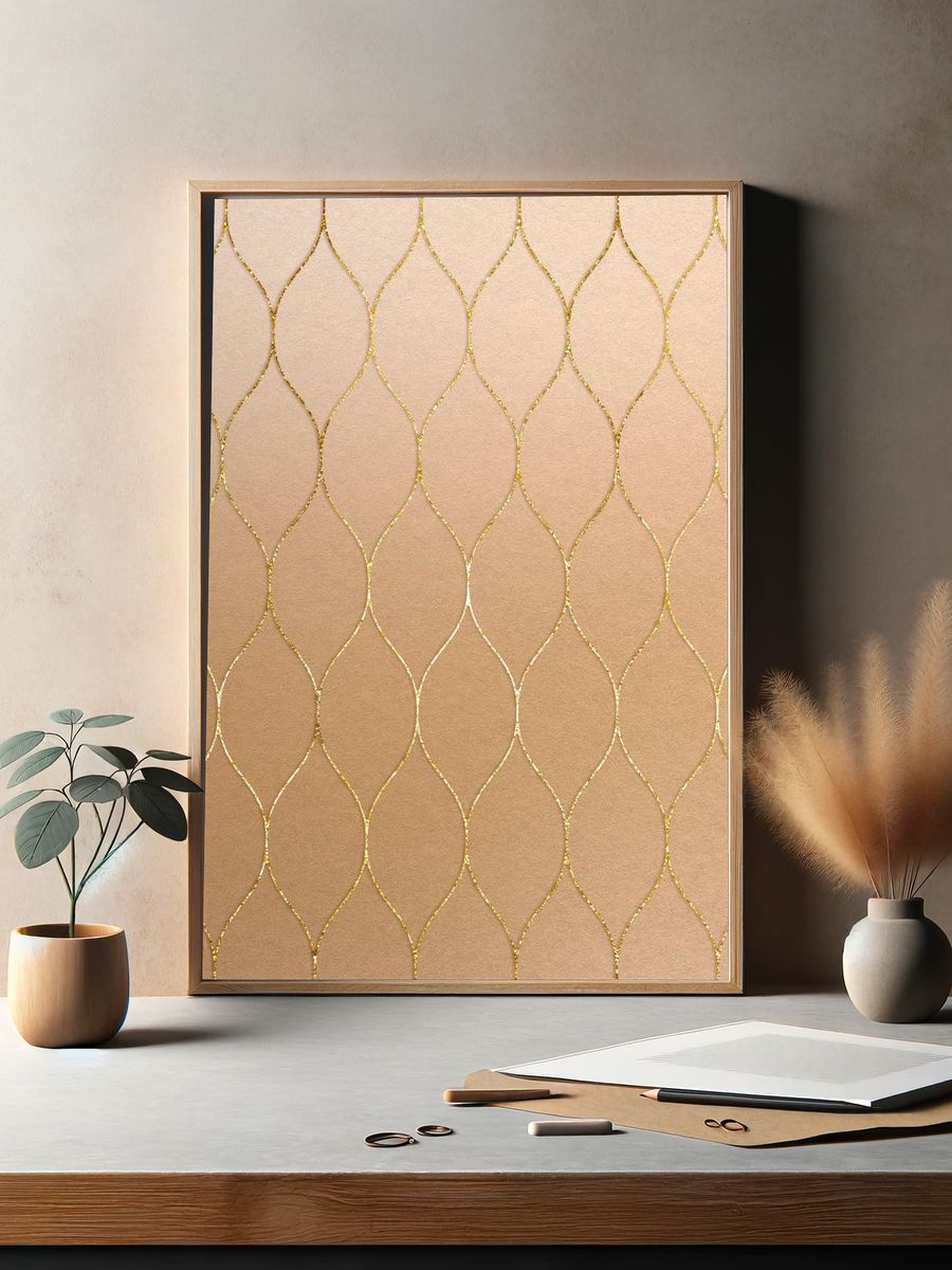 Gold Islamic Design Pattern — Art Print. — room view 2