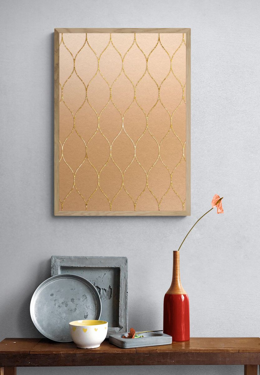 Gold Islamic Design Pattern — Art Print. — room view 3