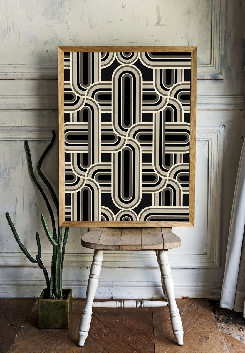Interlaced Pattern — Art Print. — room view 1