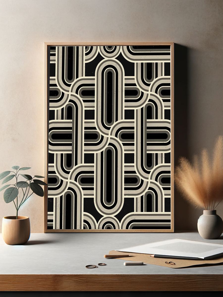 Interlaced Pattern — Art Print. — room view 2