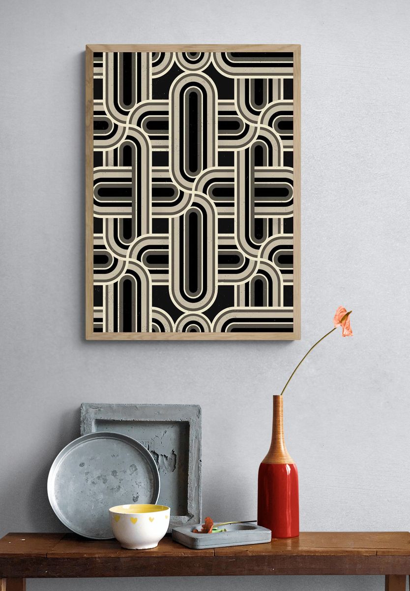Interlaced Pattern — Art Print. — room view 3