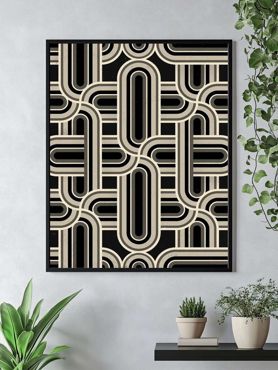 Interlaced Pattern — Art Print. — room view 4