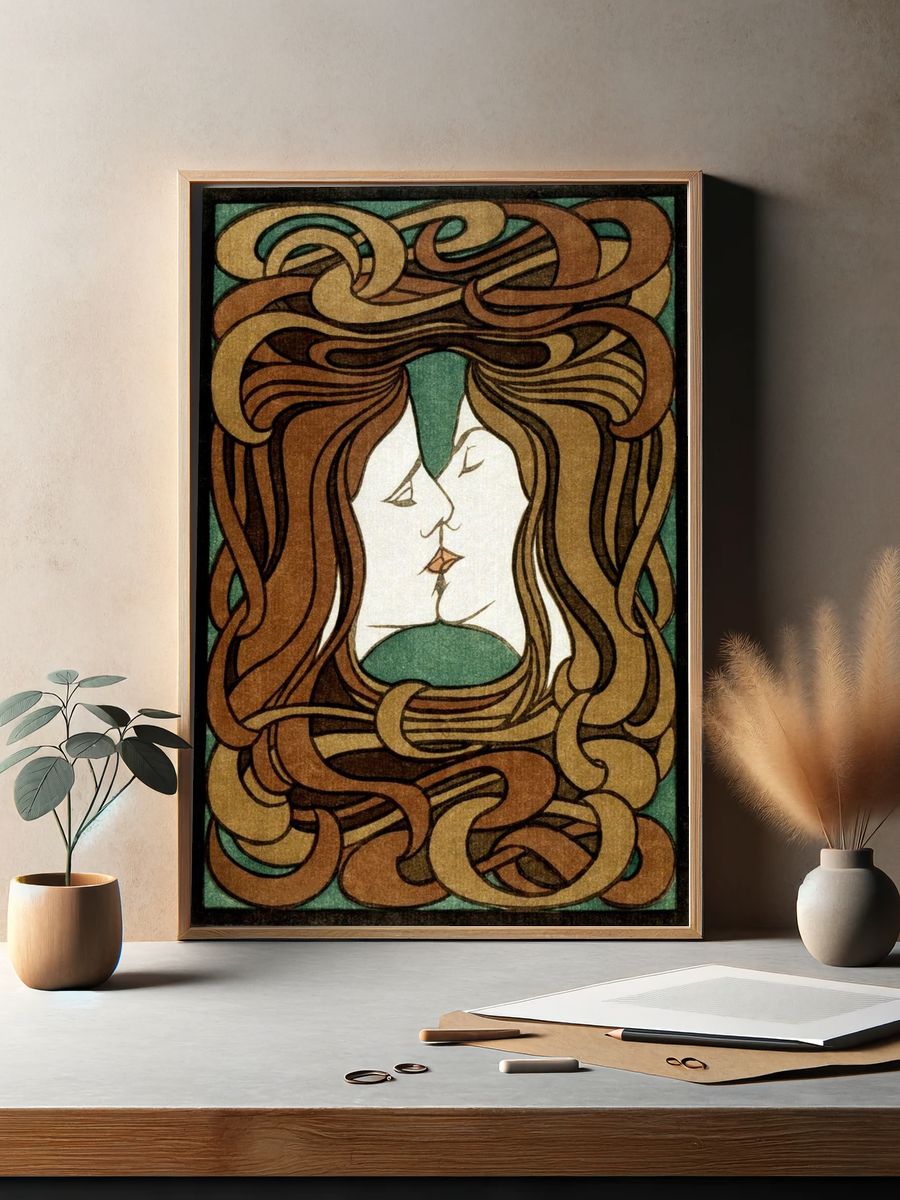 The Kiss by Peter Behrens (1898) — Art Print. — room view 2