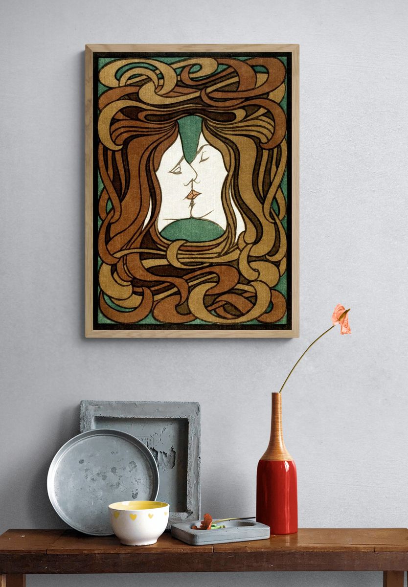 The Kiss by Peter Behrens (1898) — Art Print. — room view 3