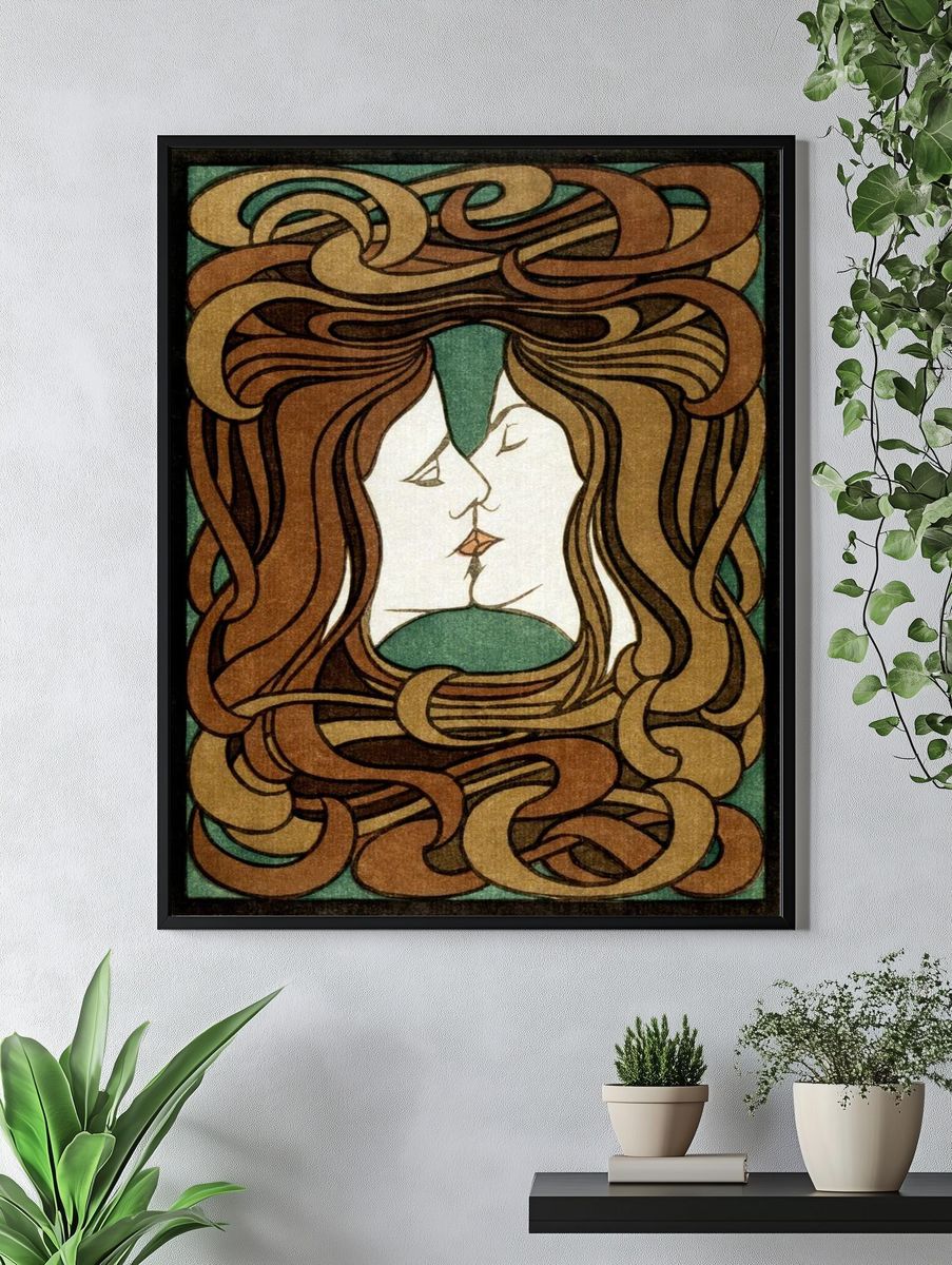 The Kiss by Peter Behrens (1898) — Art Print. — room view 4