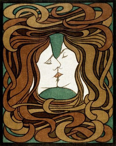 The Kiss by Peter Behrens (1898) — Art Print. poster print