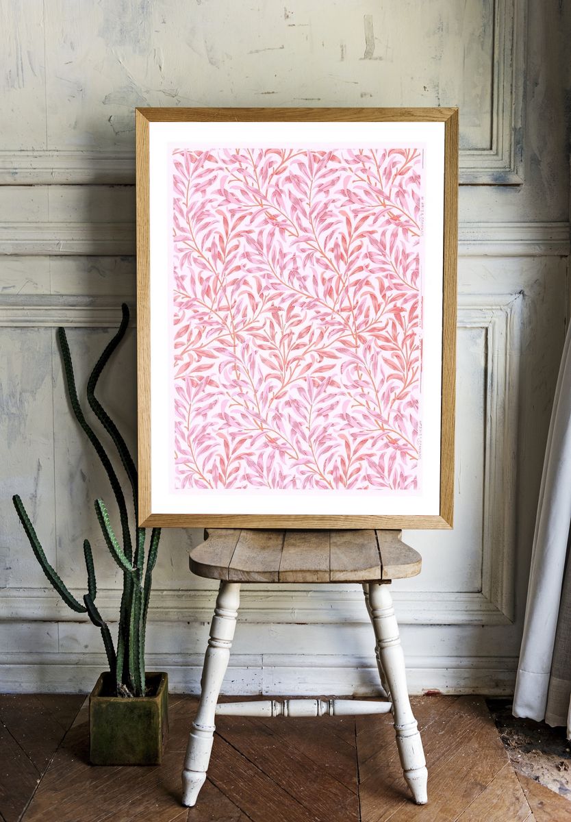 Willow wallpaper pattern wall art. — room view 1