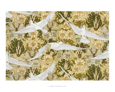 Bird pattern wall art, Colombes. poster