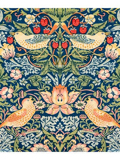 William Morris poster, vintage strawberry. poster