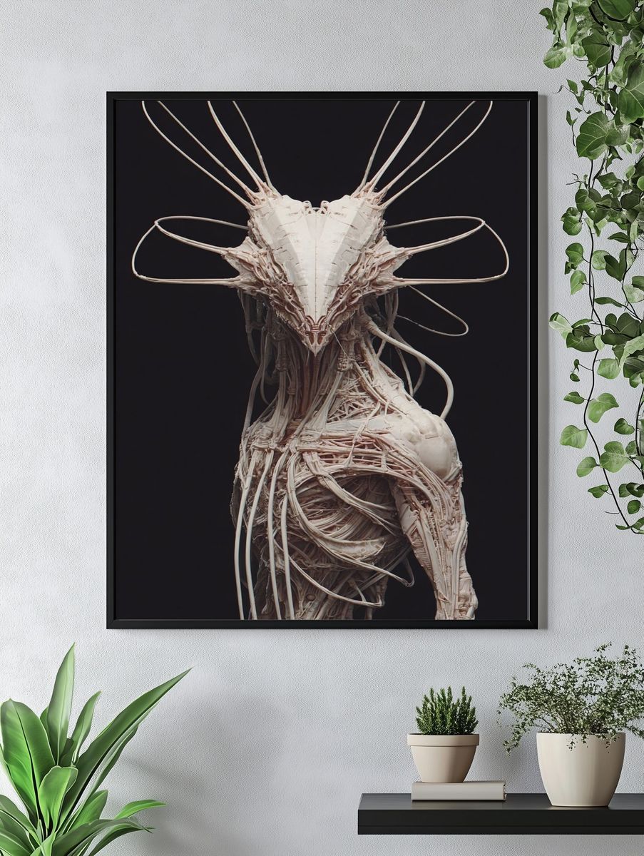 Abstract Creature Sculpture Poster. — room view 4