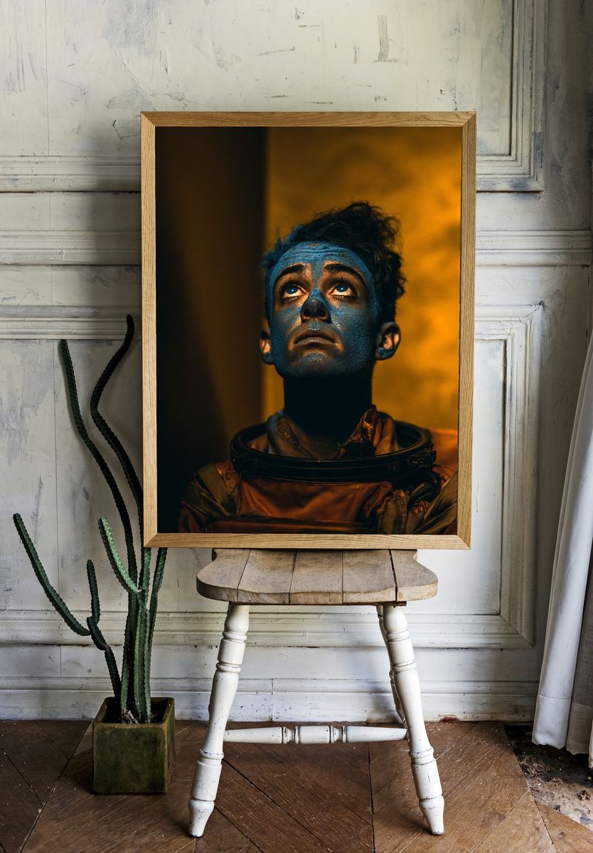Astronaut Portrait Sci-Fi Print. room preview