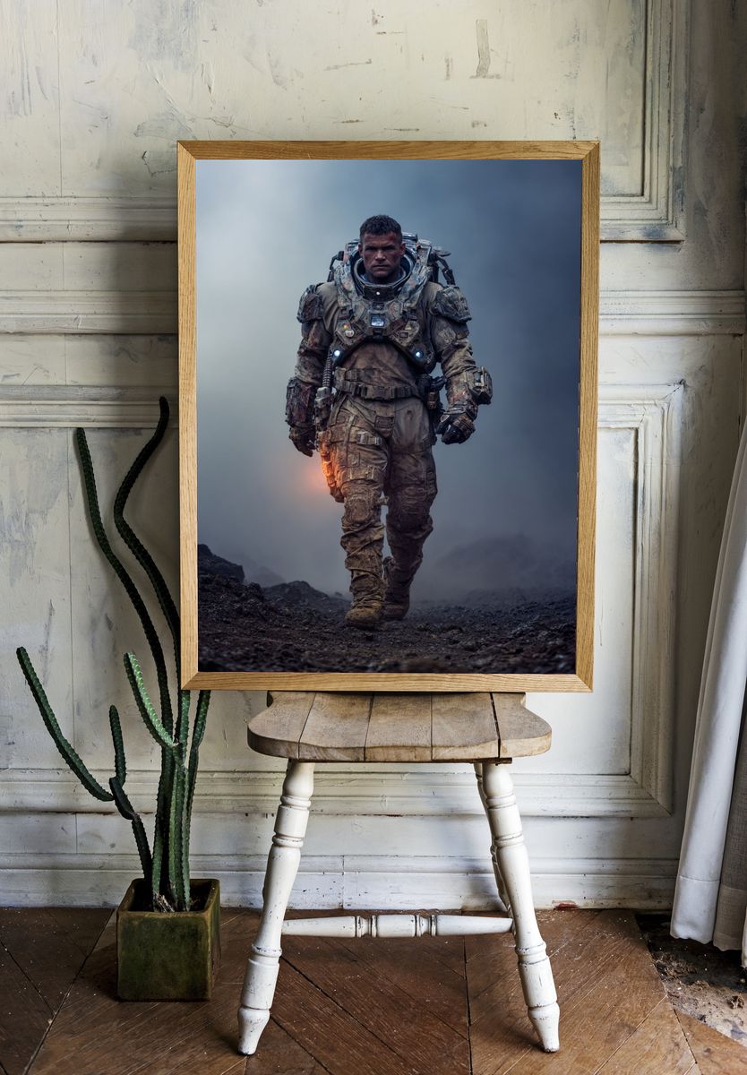 Astronaut in Space Suit — Sci-Fi Print. — room view 1
