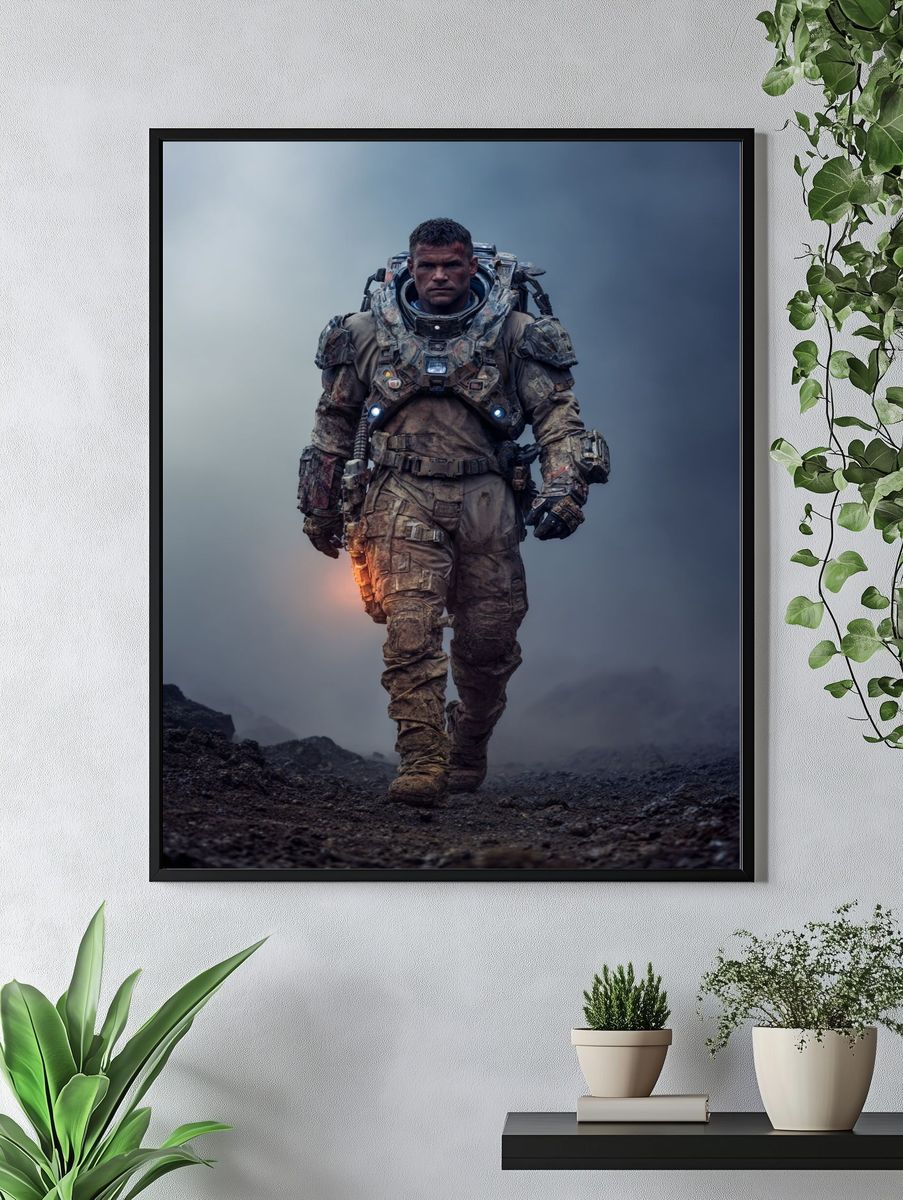 Astronaut in Space Suit — Sci-Fi Print. — room view 4